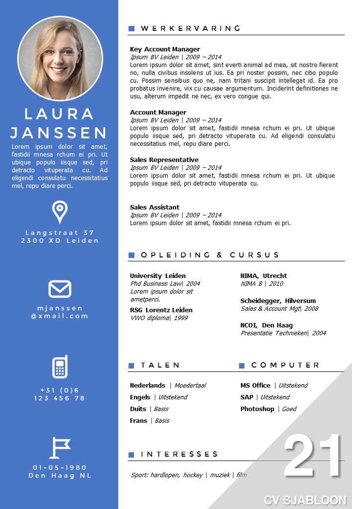 Template CV Word Gratis