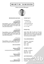 Voorbeeld CV Template 26, Opvallend Curriculum Vitae Maken In Word